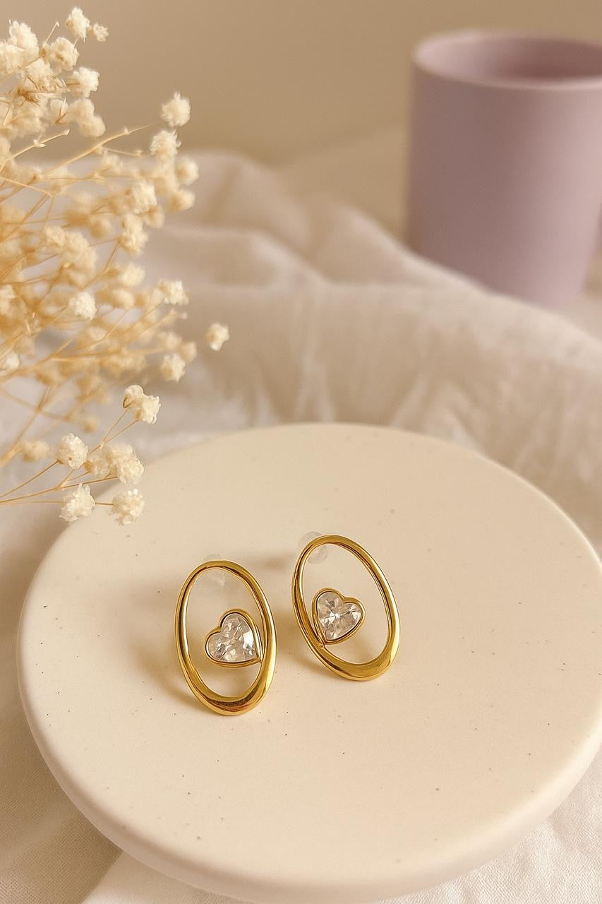 Oval Embrace Studs
