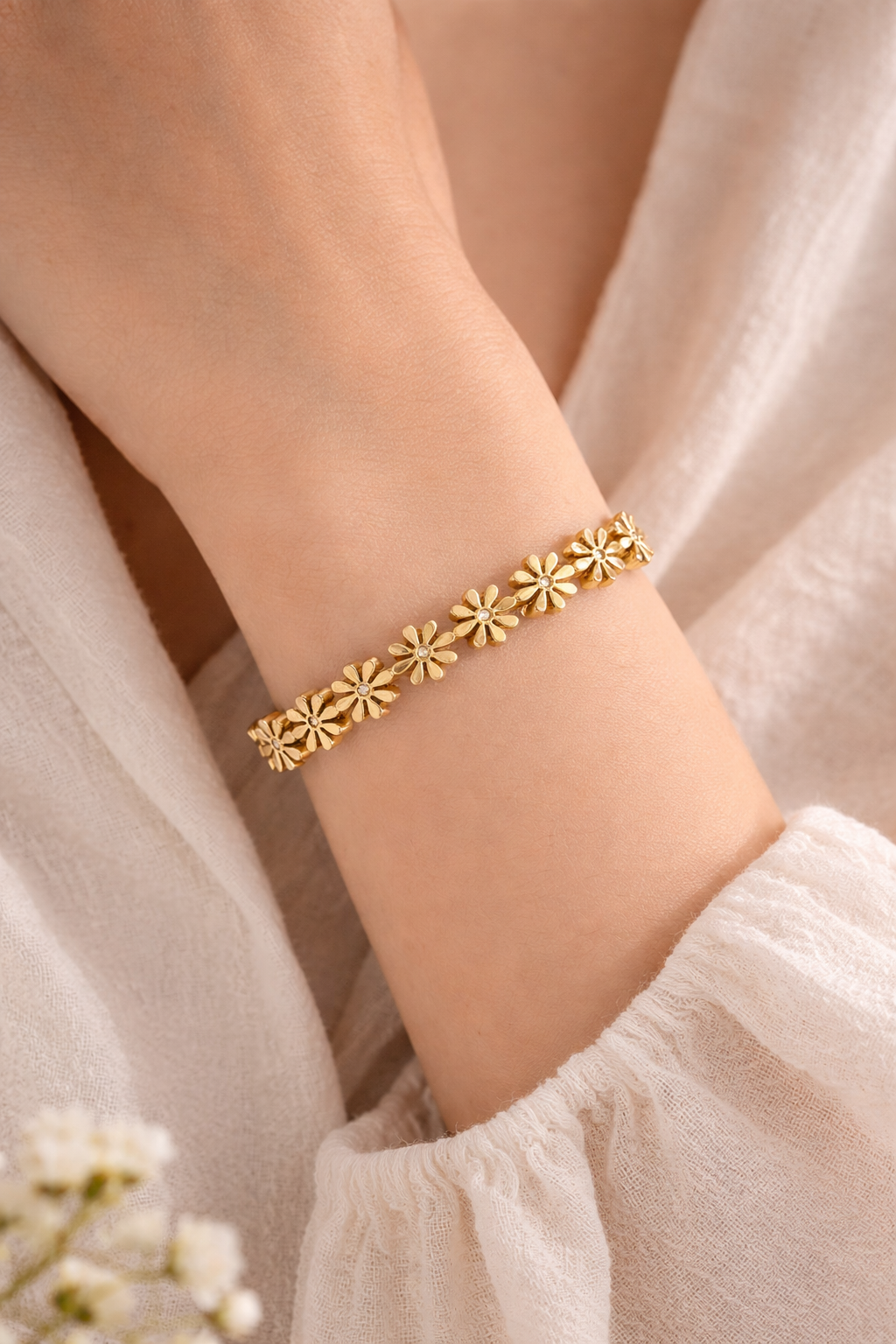 Golden Flora Bangle