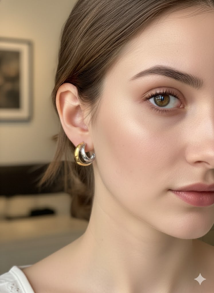 Classic Chunky Gold Hoops