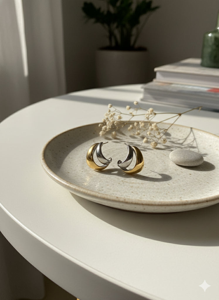 Classic Chunky Gold Hoops