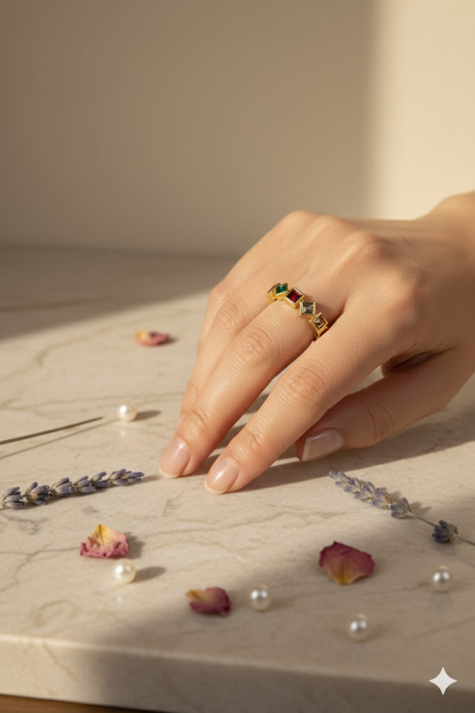 Colorblock Ring (Adjustable)