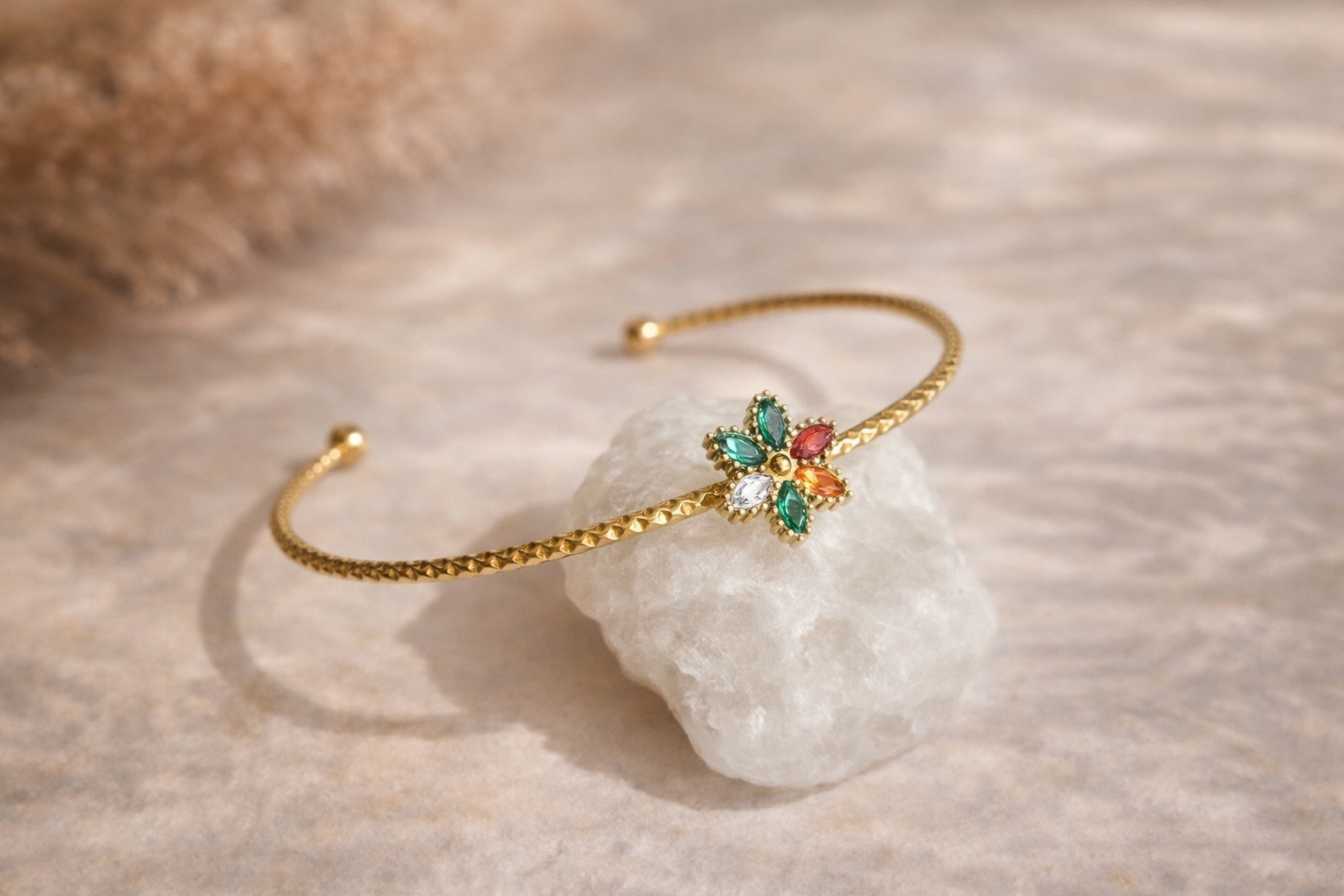 Rainbow Flora Cuff
