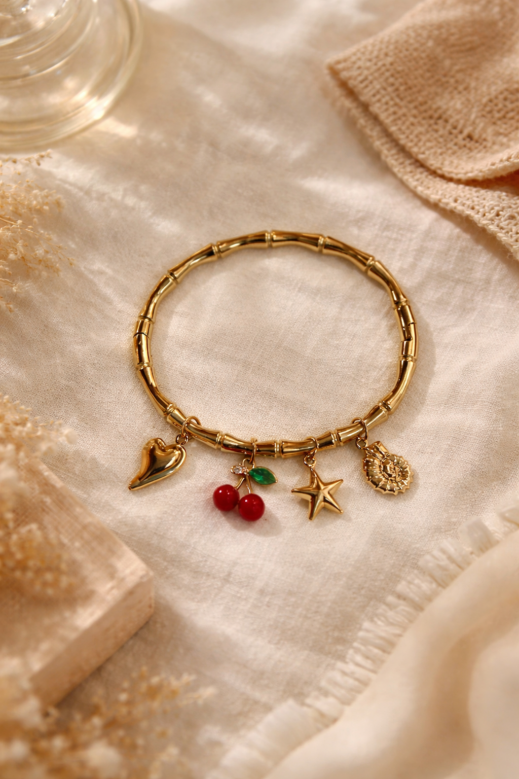 Celestial Cherry Glow Bracelet