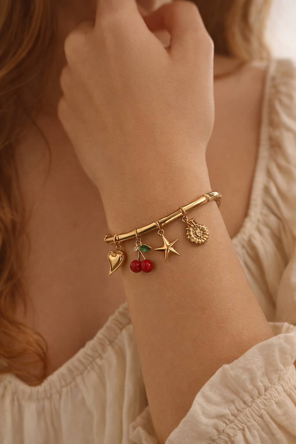 Celestial Cherry Glow Bracelet