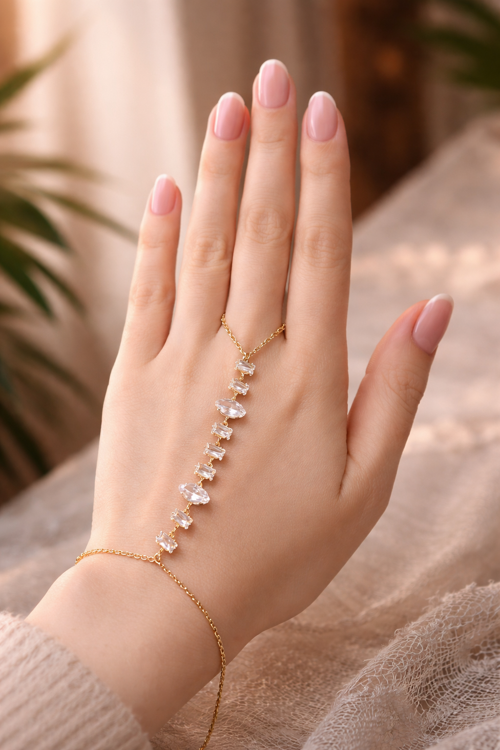 Blush Glow Hand Chain