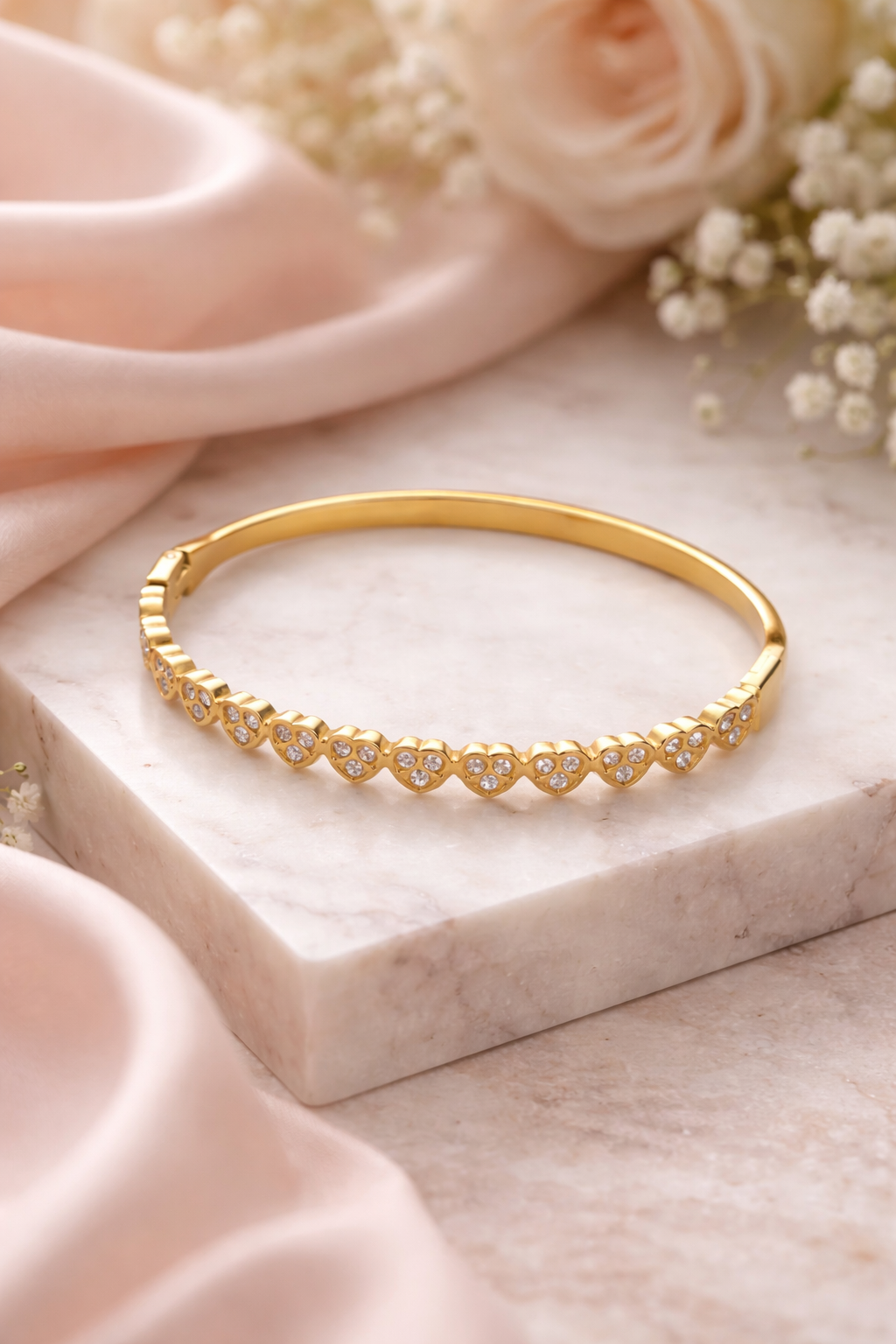 Hearts in Harmony Gold Bangle