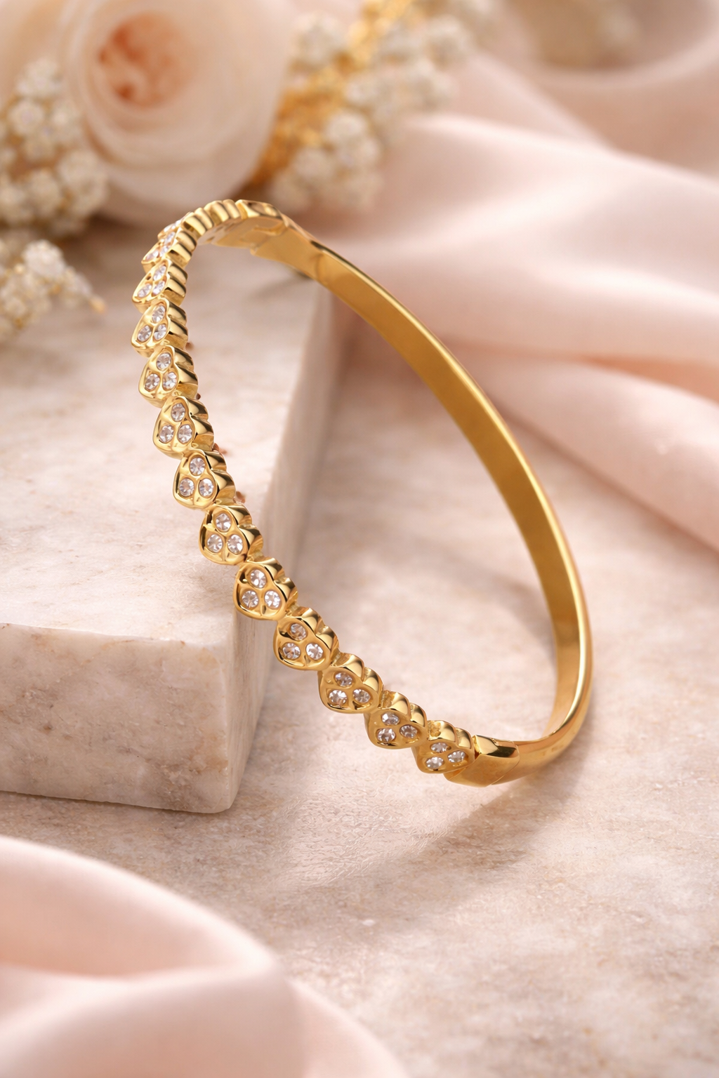 Hearts in Harmony Gold Bangle