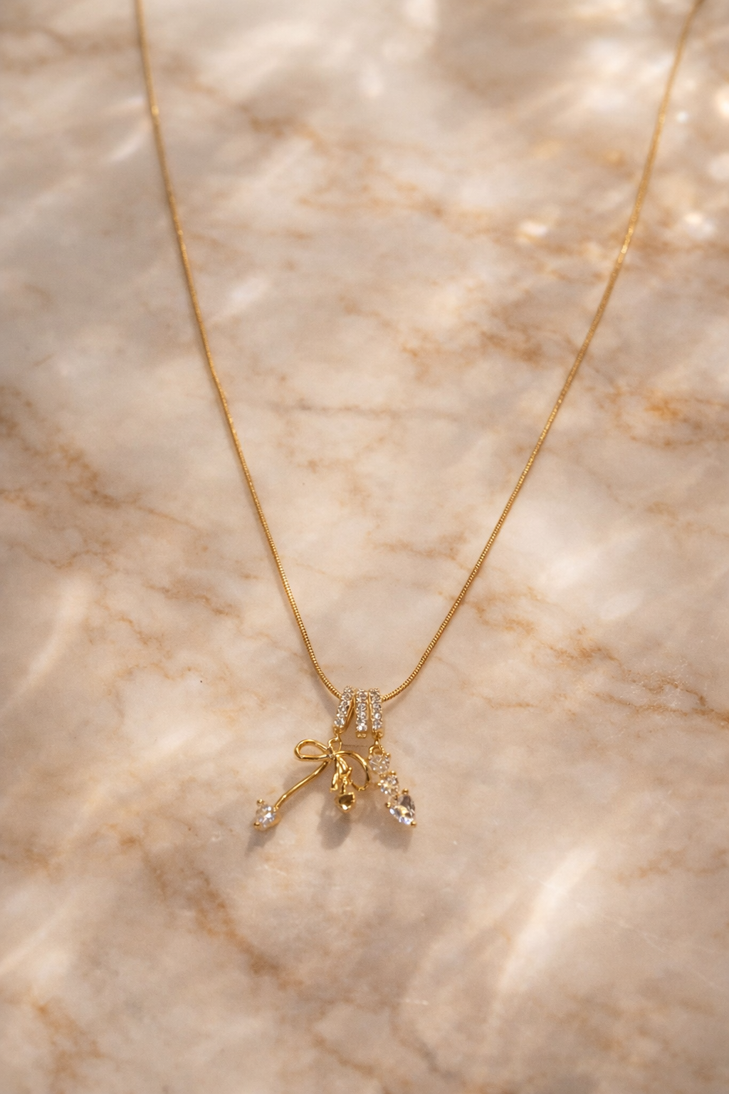 Twinkle Ribbon Necklace