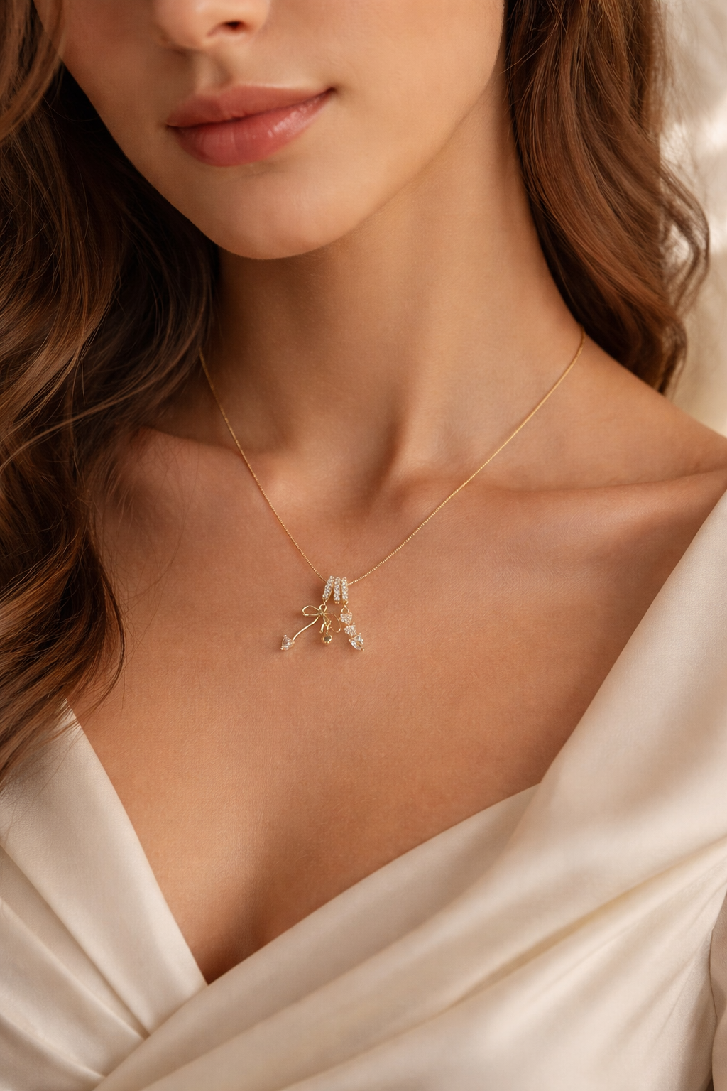 Twinkle Ribbon Necklace