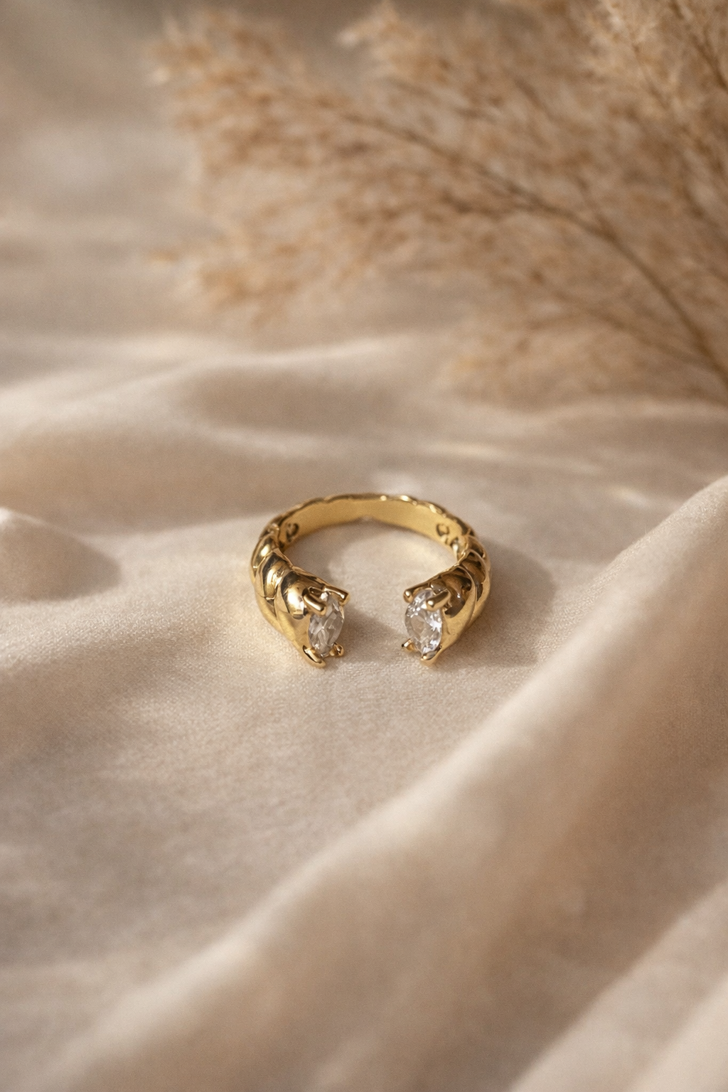 Twin Flame Spark Ring (Adjustable)