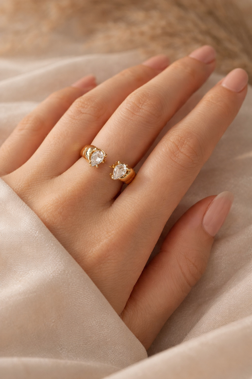 Twin Flame Spark Ring (Adjustable)