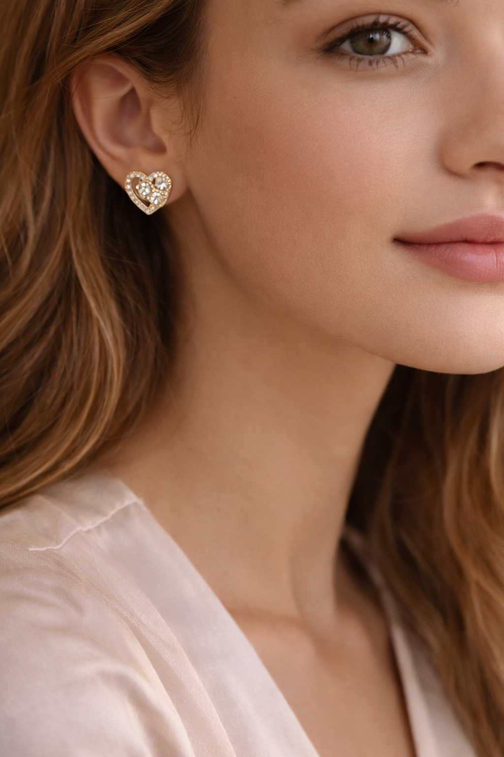 Crystal Heart Glow Earrings