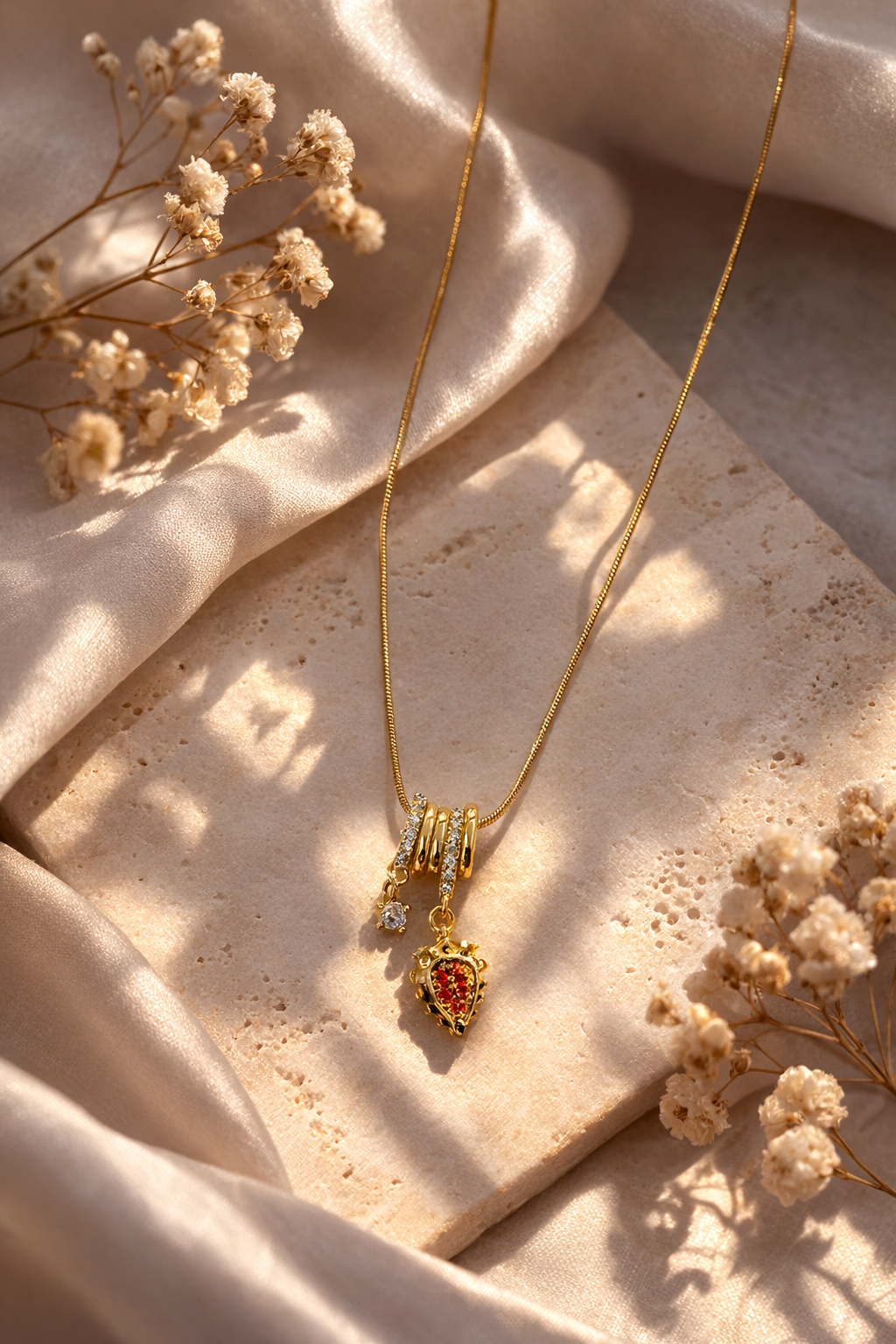 Royal Heart Charm Necklace