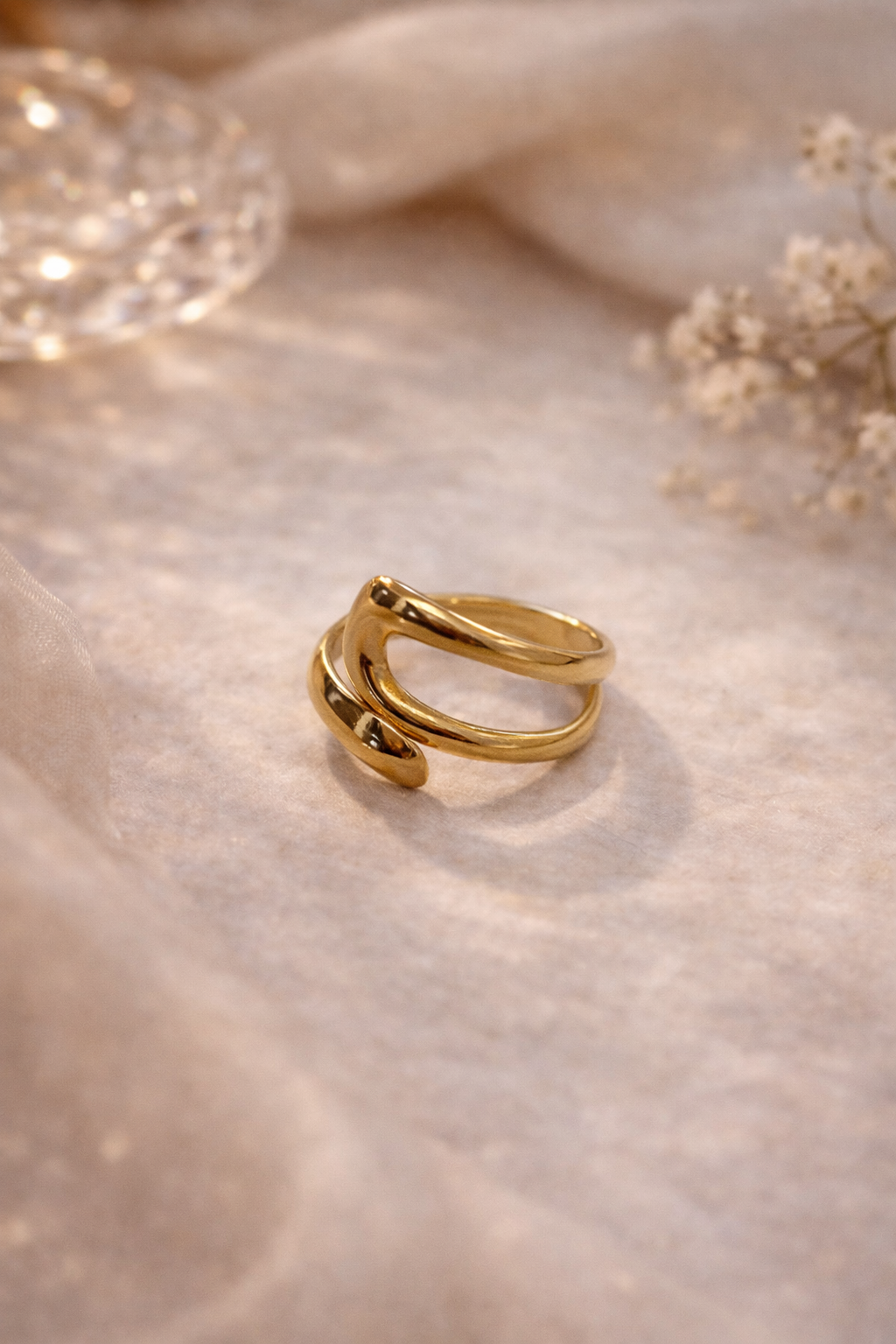 Golden Wave Ring