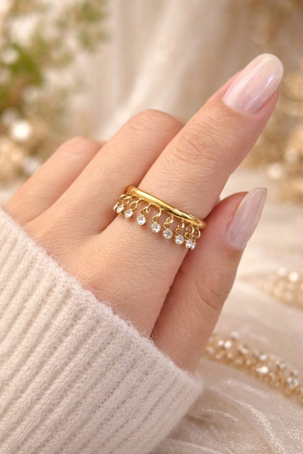 Diamond Dangle Ring
