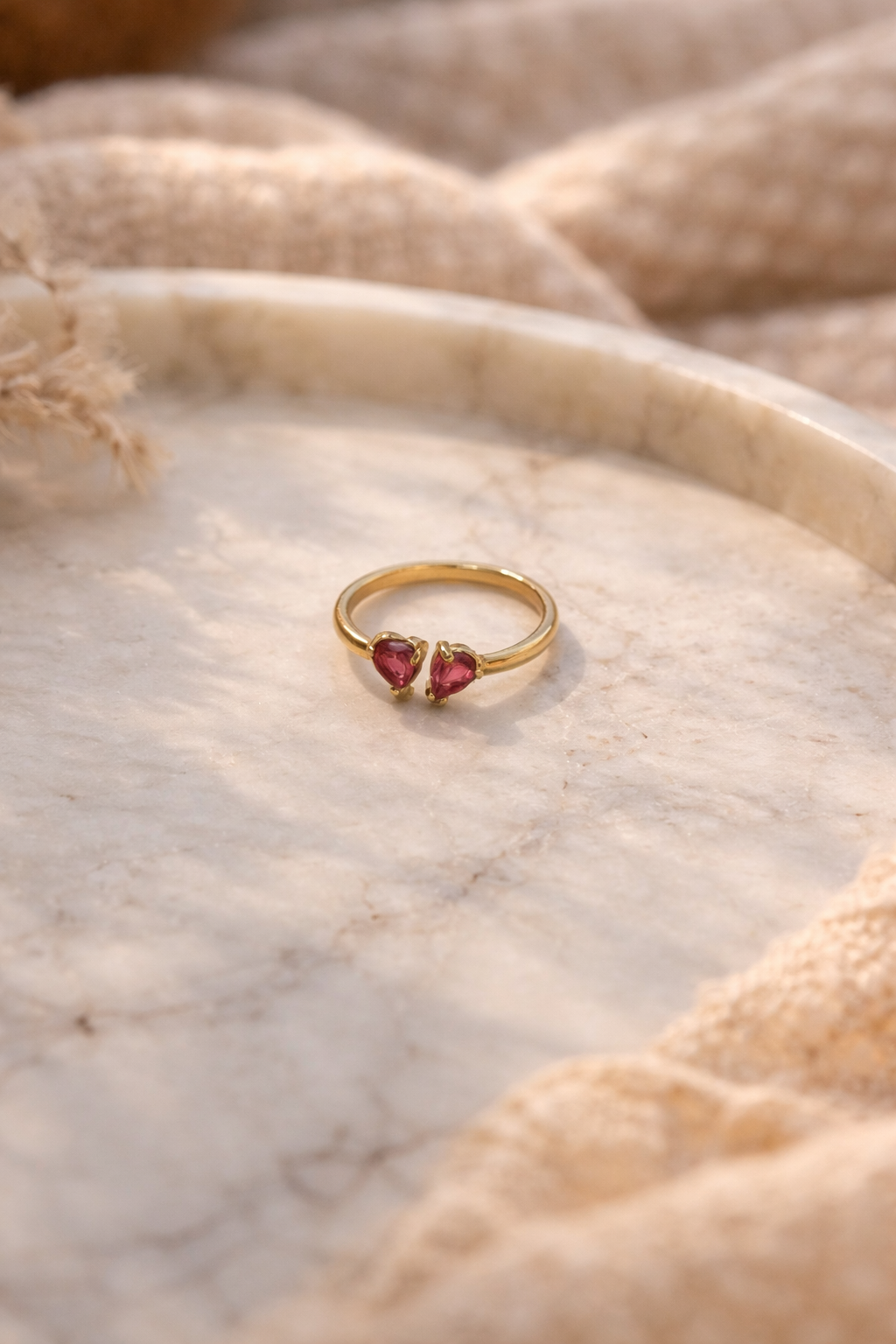 Ruby Heart Promise Ring