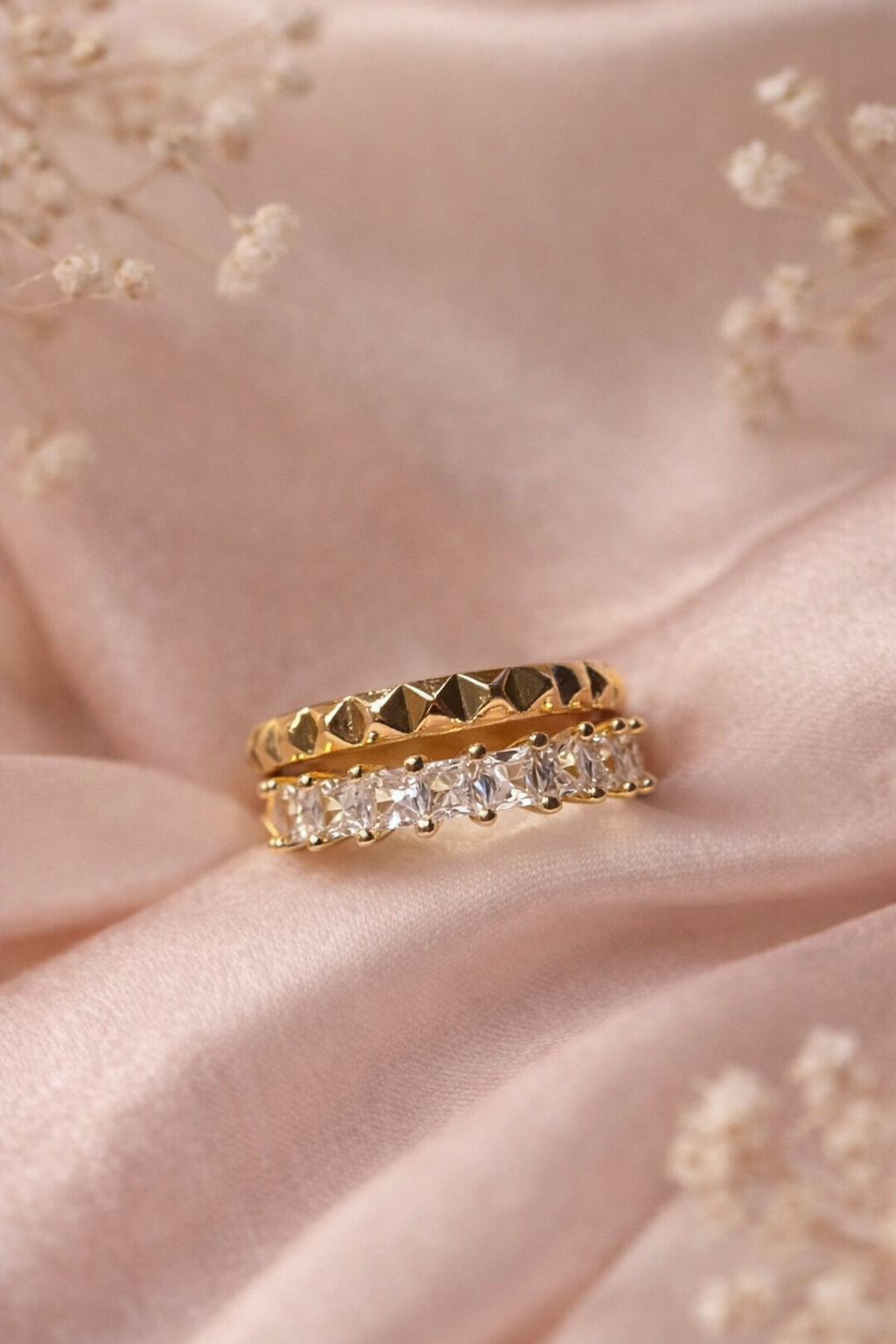Crystal Crown Duo Ring