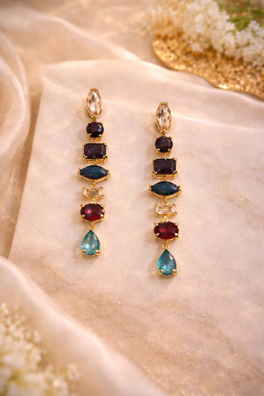 Rainbow Luxe Drop Earrings